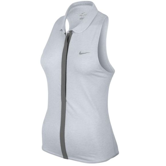 NEW Women's Medium NIKE Dri-FIT Touch Sleeveless Top Grey Heather 598267 051 - Picture 1 of 5
